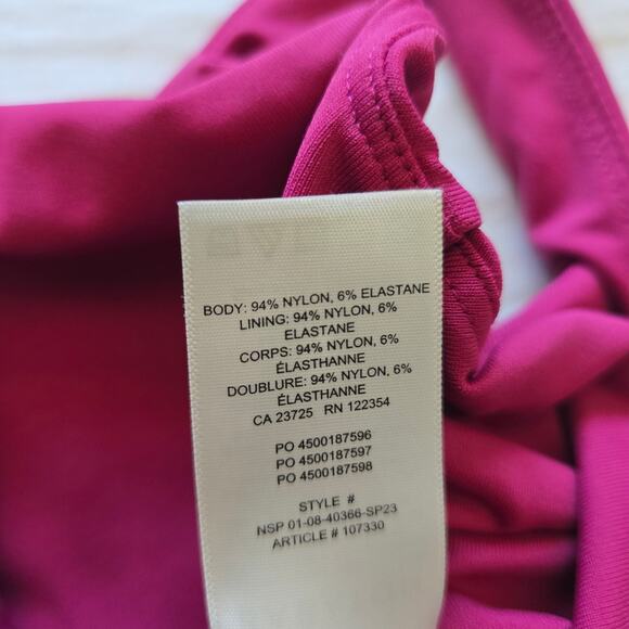 Aritzia Babaton Contour Romper Bike Shorts Pink Size M Square Neck Athleisure - Picture 6 of 9